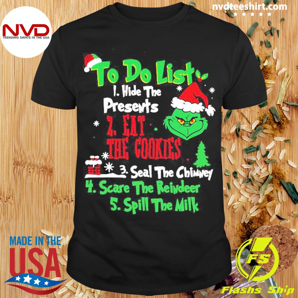 To Do List Grinch Christmas Merry Christmas Shirt