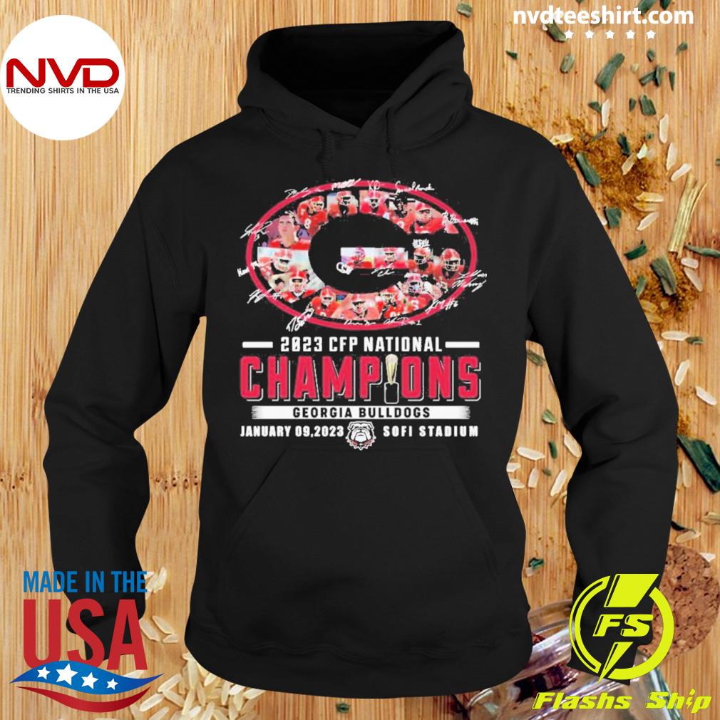 2023 CFP National Champions Georgia Bulldogs Signatures Shirt Hoodie