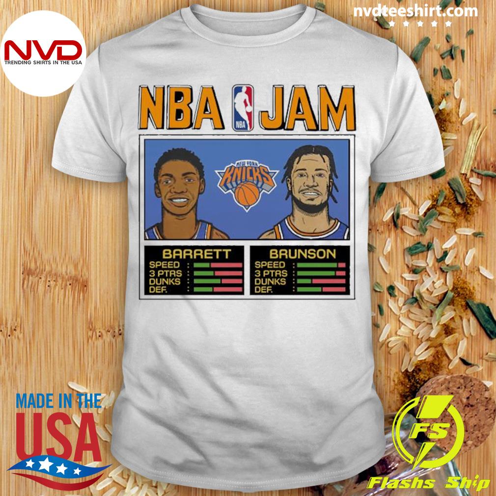 Men's New York Knicks RJ Barrett & Obi Toppin Homage Heathered Orange NBA  Jam Tri-Blend T-Shirt