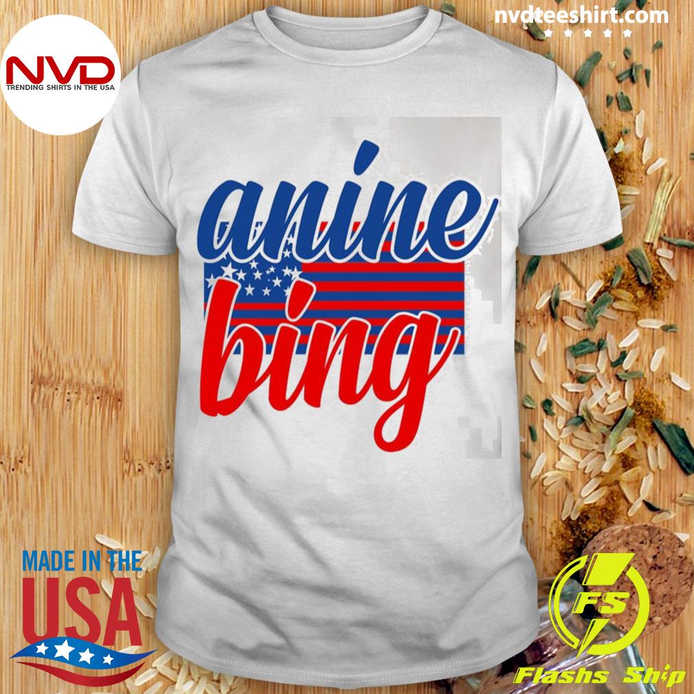 Anine Bing American Flag Shirt NVDTeeshirt