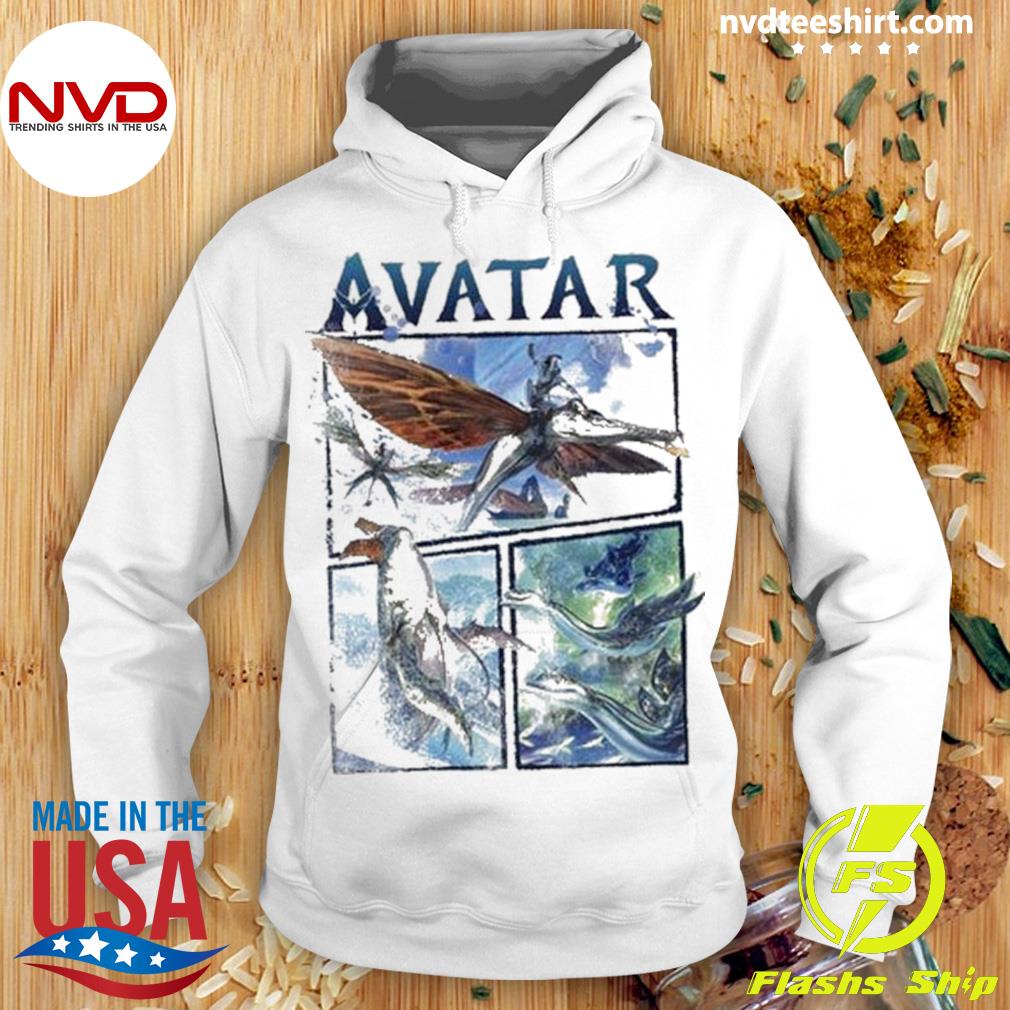 Avatar The Way Of Water Watercolor Air And Sea Creatures Shirt Hoodie