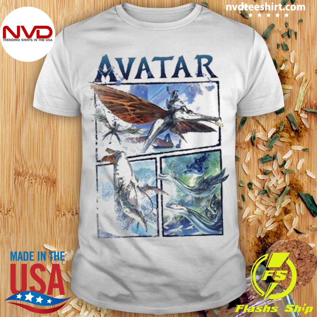 Avatar The Way Of Water Watercolor Air And Sea Creatures Shirt