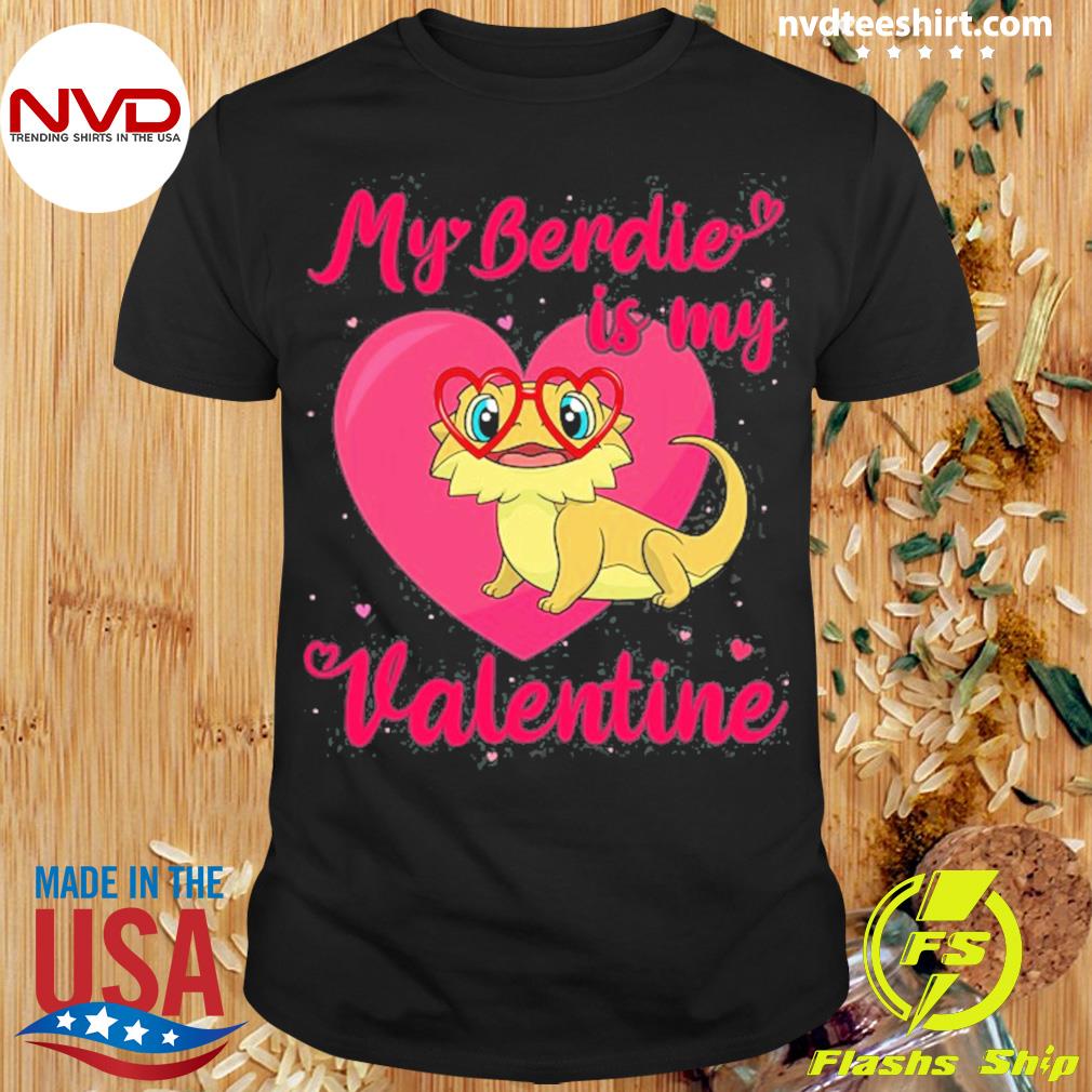 Bearded Dragon Valentine’s Day Beardie Reptile Kids Moms Shirt