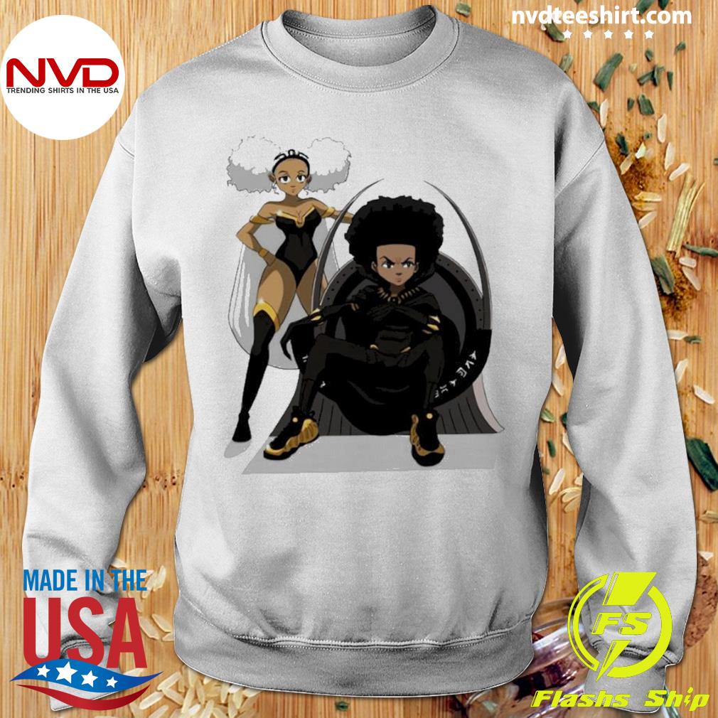 Black Panther Boondocks Crossover Shirt - NVDTeeshirt, image size:1010x1010