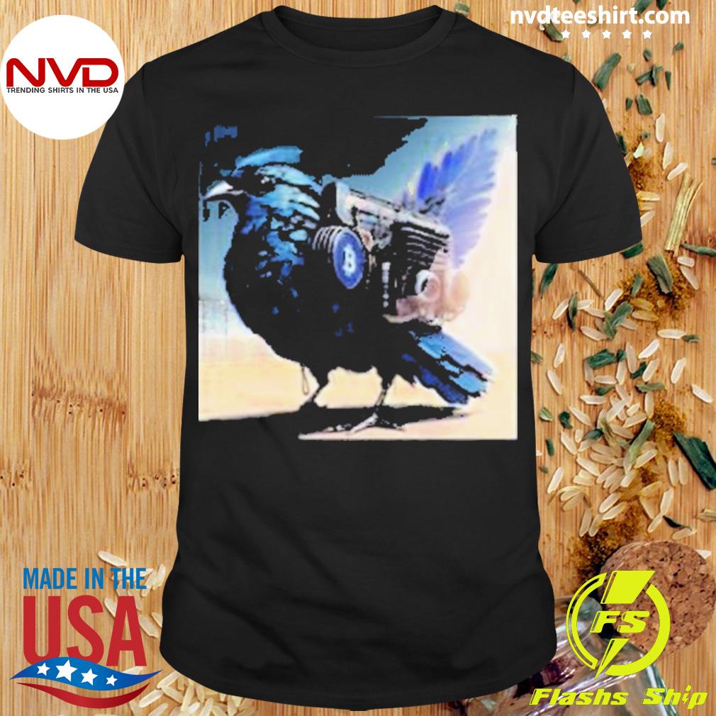 Blue Bird With Bitcoin Luggage Shirt