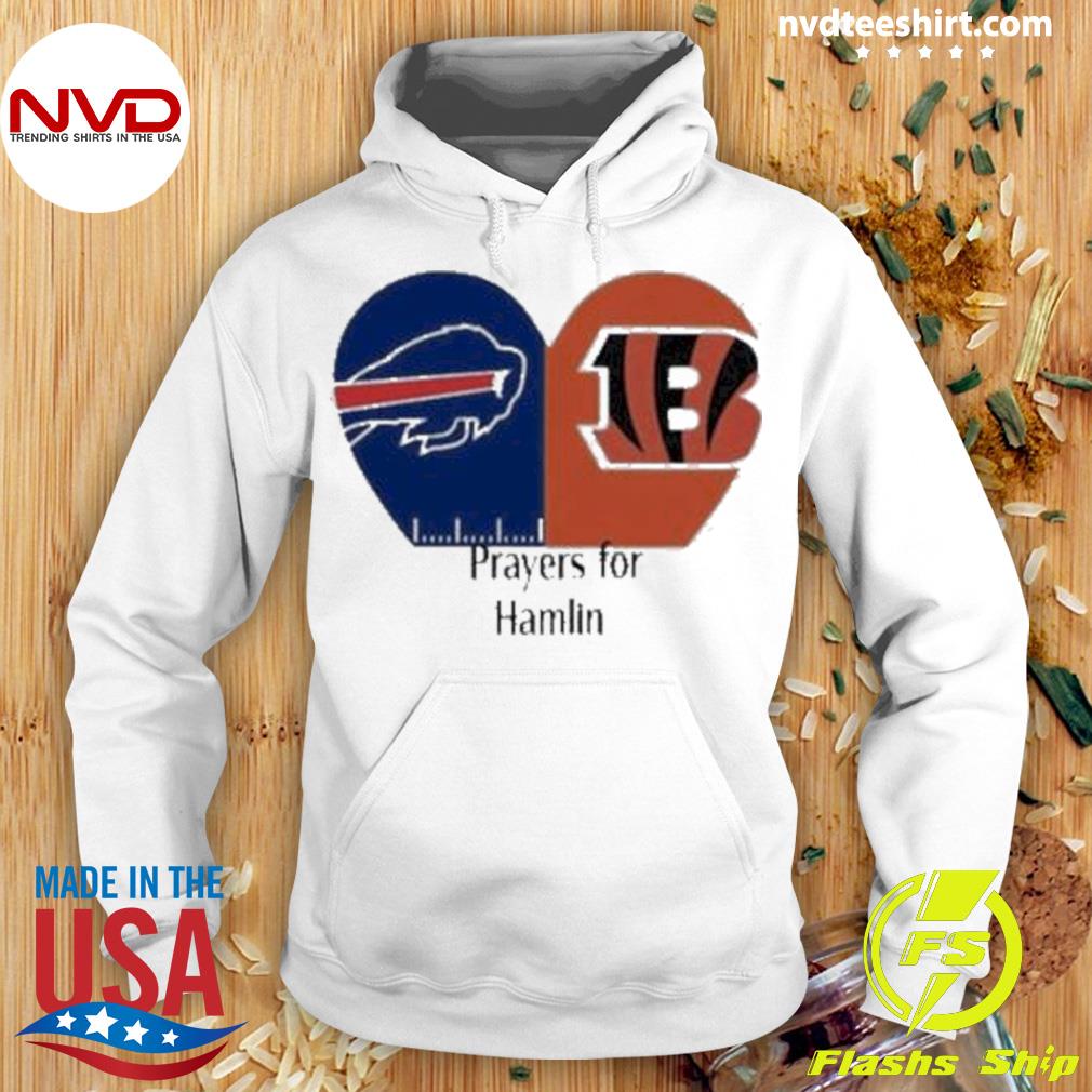 Official Buffalo Bills and Cincinnati Bengals Pray for 3 Damar Hamlin shirt,  hoodie, sweater, long sleeve and tank top