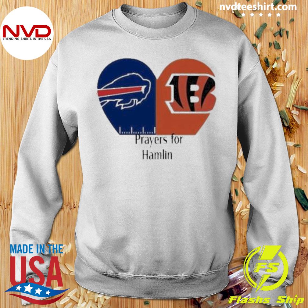 Official Buffalo Bills and Cincinnati Bengals Pray for 3 Damar Hamlin shirt,  hoodie, sweater, long sleeve and tank top