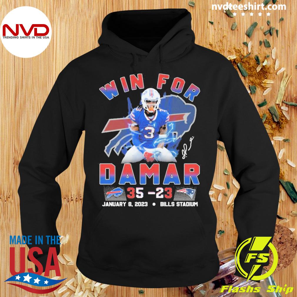 Buffalo Bills Vs New England Patriots 35-23 Win For Damar Hamlin Signature Shirt Hoodie