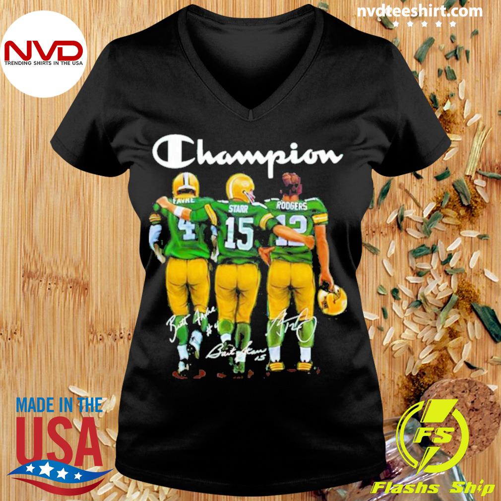 Green Bay Packers Favre Starr Rodgers Champions T-shirt - Your Nostalgic  Fashion Destination