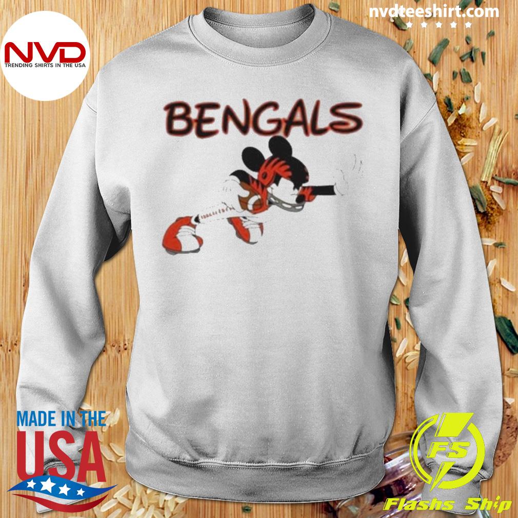 Cincinnati Bengals NFL Mickey Mouse player cartoon 2023 shirt, hoodie,  sweater, long sleeve and tank top