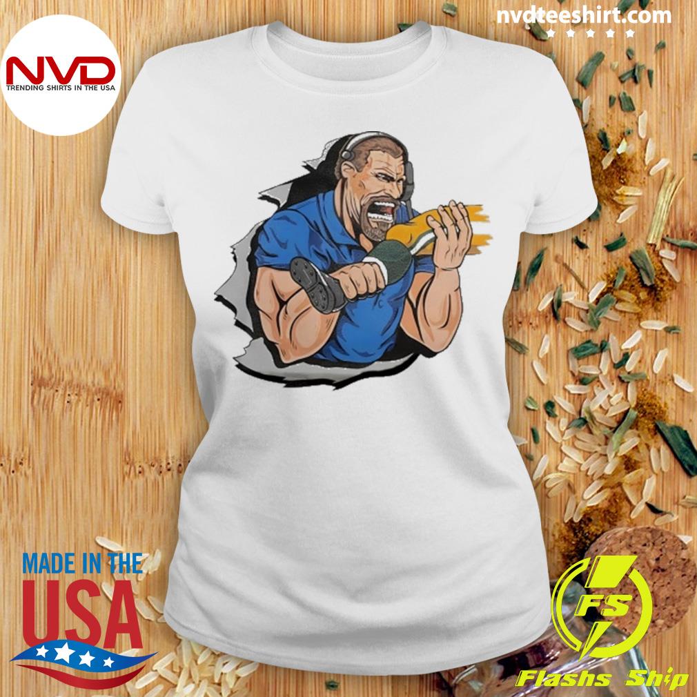 Dan Campbell Biting Kneecaps Shirt - NVDTeeshirt