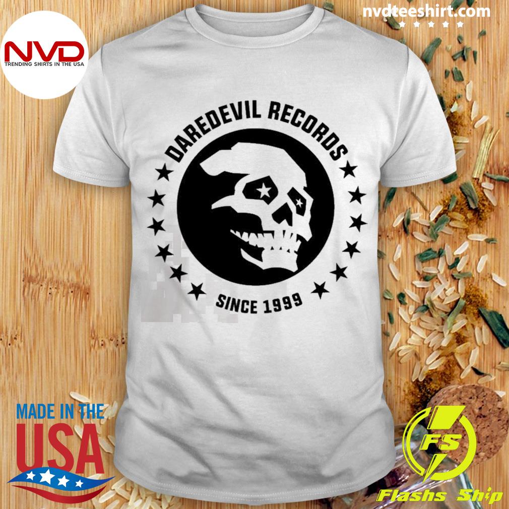 Daredevil Records Skull Marvel Shirt