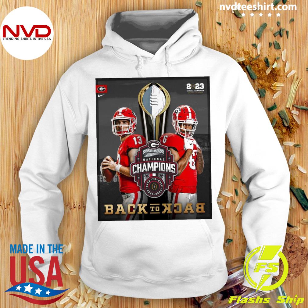 Georgia Bulldogs 2023 National Championship Back To Back Shirt Hoodie