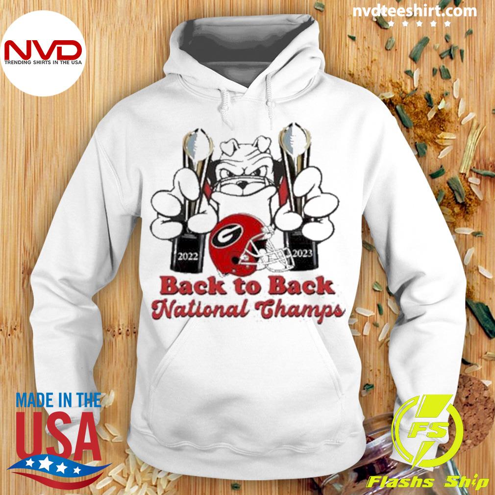 Georgia Bulldogs Back To Back 2022-2023 National Champs Shirt Hoodie