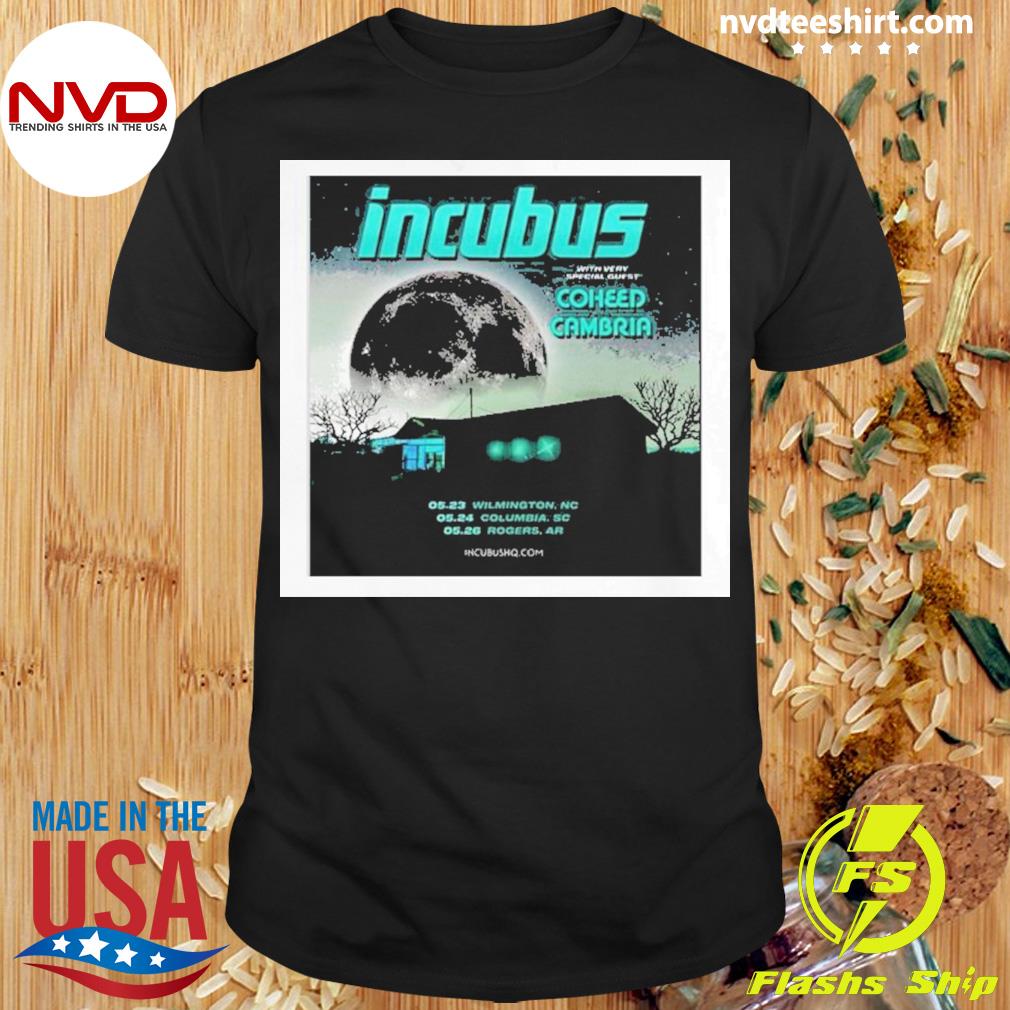 Incubus 2023, With Coheed And Cambria, May 23 24 & 26th Poster Shirt