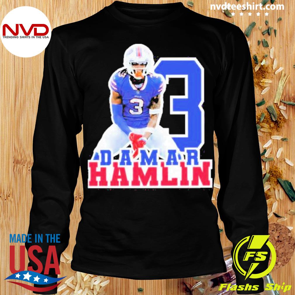 Damar Hamlin Love For Number Three NFL Buffalo Bills T Shirt - Wiseabe  Apparels