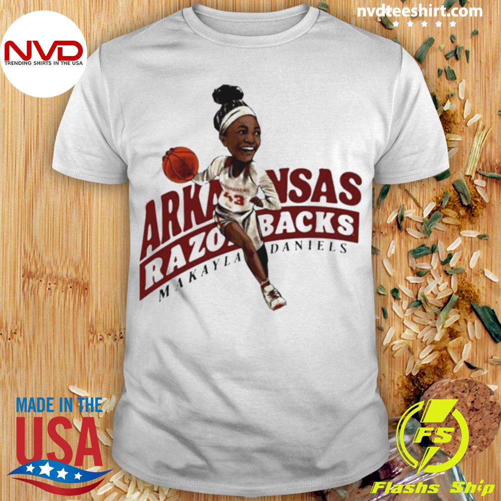 Makayla Daniels Caricature Arkansas Razorbacks Shirt