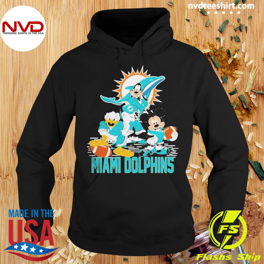 Mickey mouse Donald and Goofy Miami Dolphins football shirt