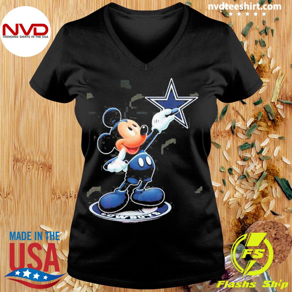 NFL Dallas Cowboys Mickey Mouse Disney Football T Shirt - Rookbrand