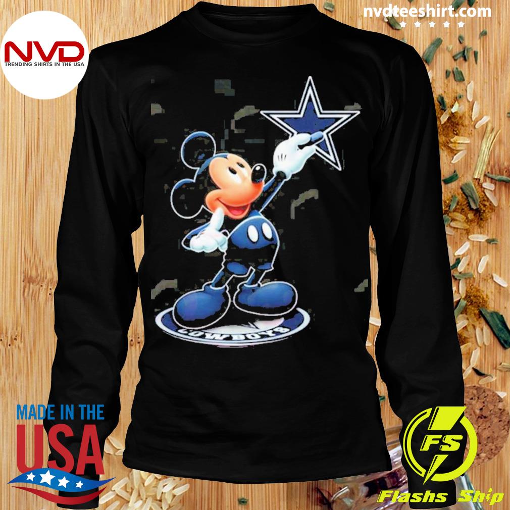 NFL Dallas Cowboys Mickey Mouse Disney Football T Shirt - Rookbrand