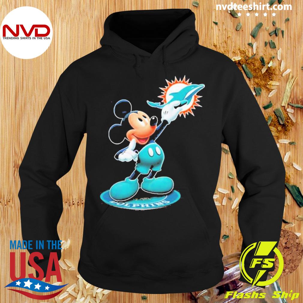 Official Mickey Mouse Nfl miami dolphins logo 2023 shirt, hoodie, sweater,  long sleeve and tank top