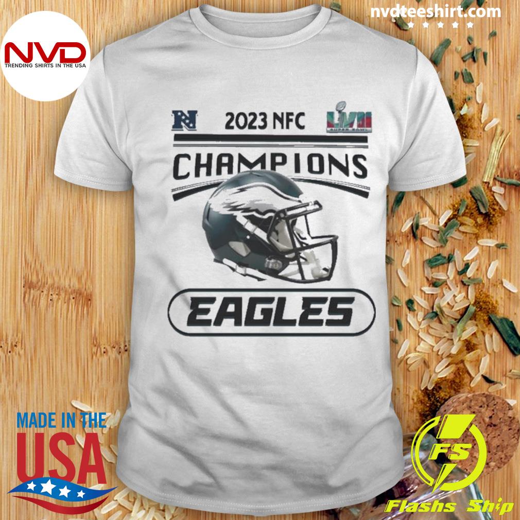 Philadelphia Eagles 2023 NFC Conference Champions Helmet Shirt