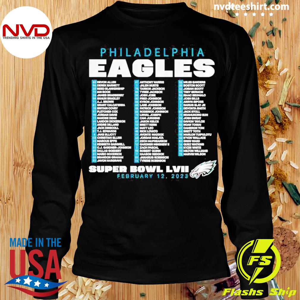 Philadelphia Eagles Super Bowl LVII Varsity Roster 2023 T-Shirt, hoodie,  longsleeve tee, sweater