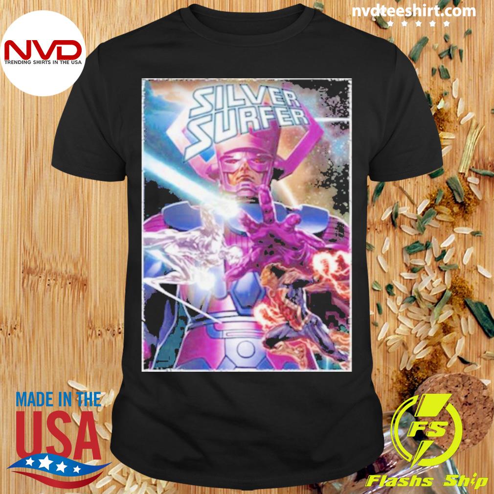 Raining Cats And Dogs Silver Surf Marvel Shirt