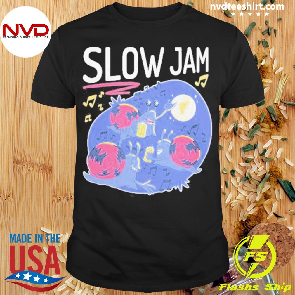 Snail Slow Jam Dj Music Lover Record Shirt