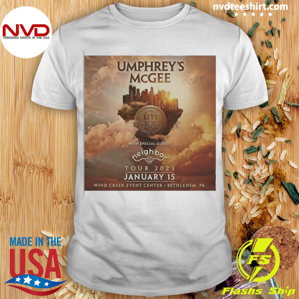 Umphreys Mcgee 2023 Tour 25th Anniversary Jan 15th 2023 Wind Creek Event Center Bethlehem Pa Poster Shirt