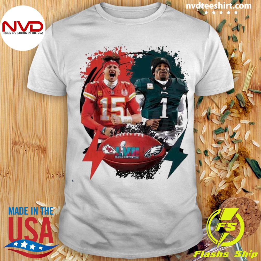 2023 American Football Super Bowl Lvii Mahomes vs Hurts Shirt