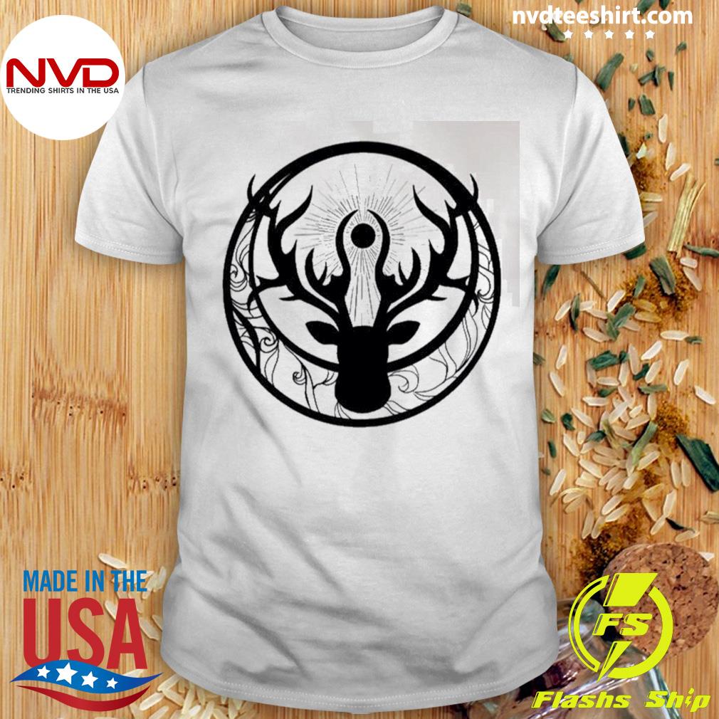 Antlers Design Shadow And Bone Shirt