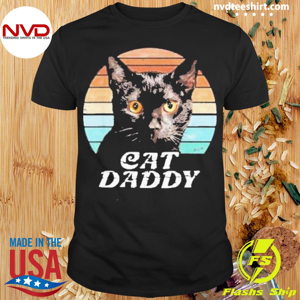 Cat Daddy Black Cat Vintage Eighties Style Cat Shirt