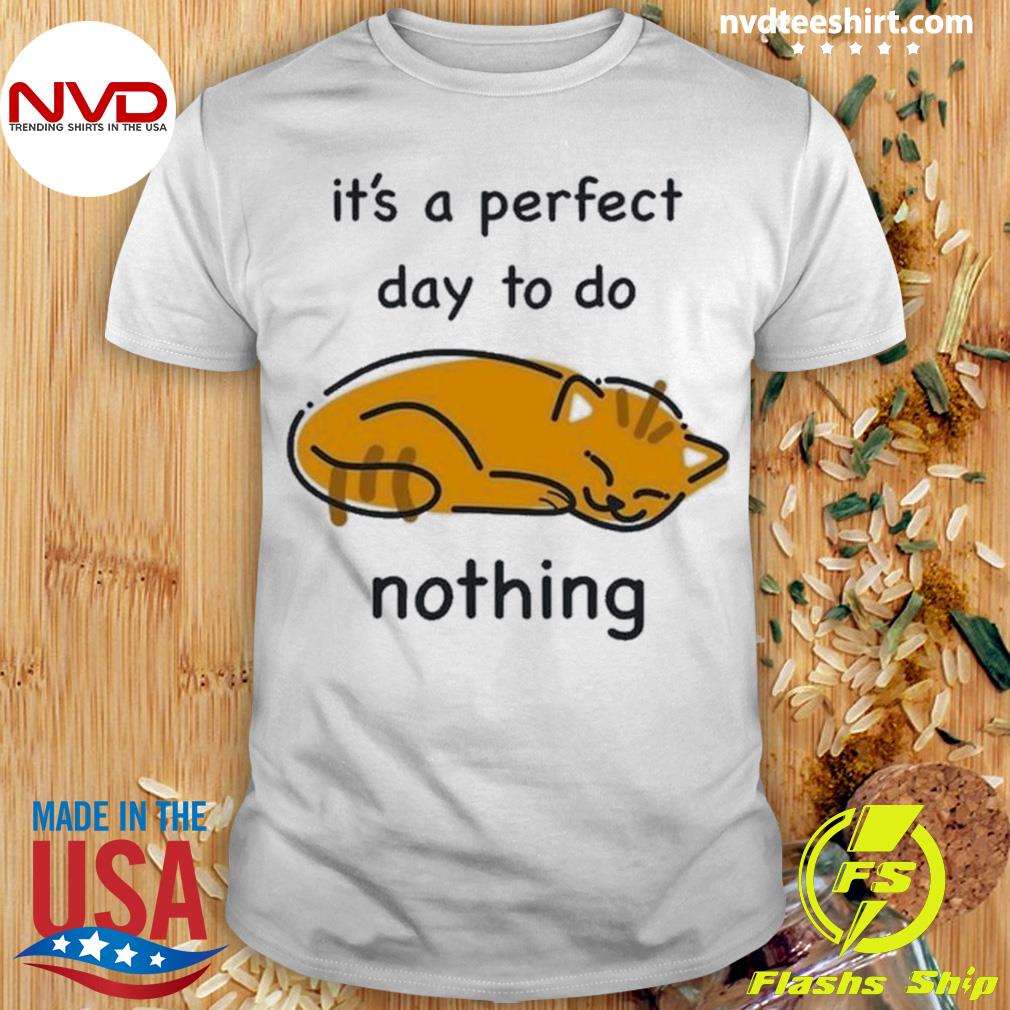 Cat It’s A Perfect Day To Do Nothing Shirt