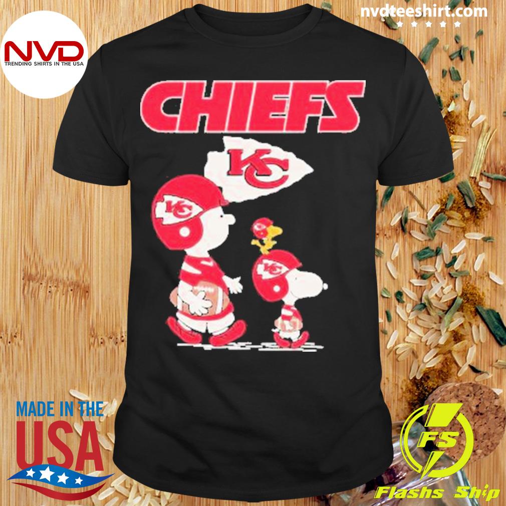 Charlie Brown And Snoopy Woodstock Kansas City Chiefs Super Bowl LVII 2023 Shirt