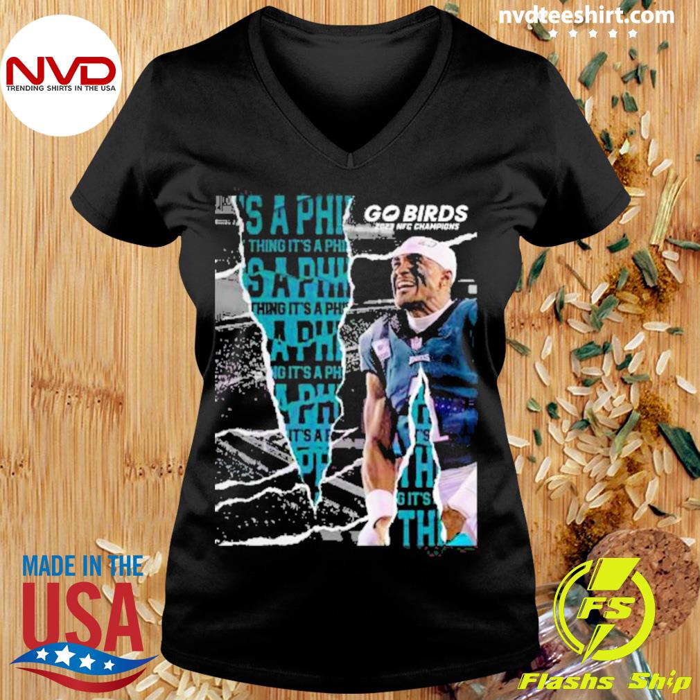 Philadelphia Eagles Go Birds 2023 NFC Champions Shirt - Peanutstee