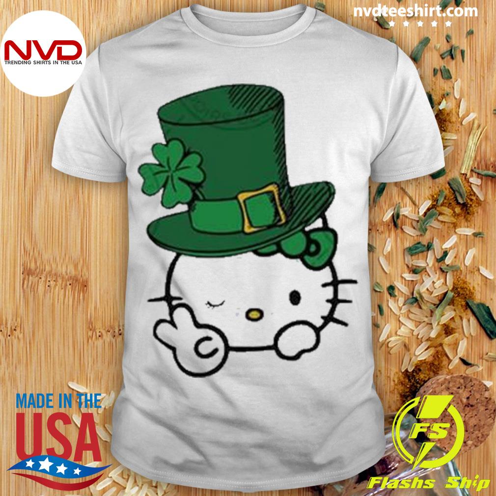 Hello Kitty Lucky Irish Mens St Patricks Day Shirt