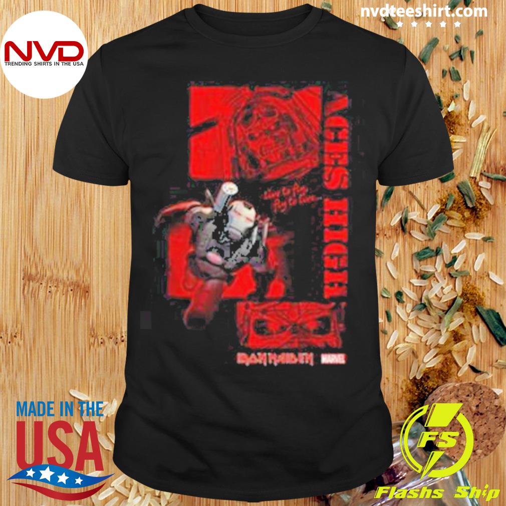 Iron Maiden x Marvel Aces High Iron Man Shirt