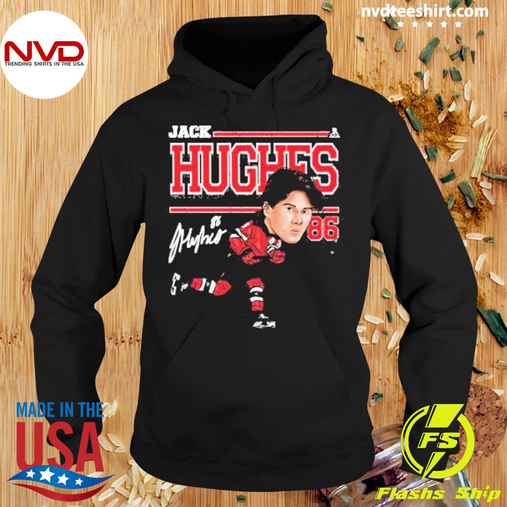 Official Jack Hughes New Jersey Cartoon signature shirt, hoodie, sweater,  long sleeve and tank top