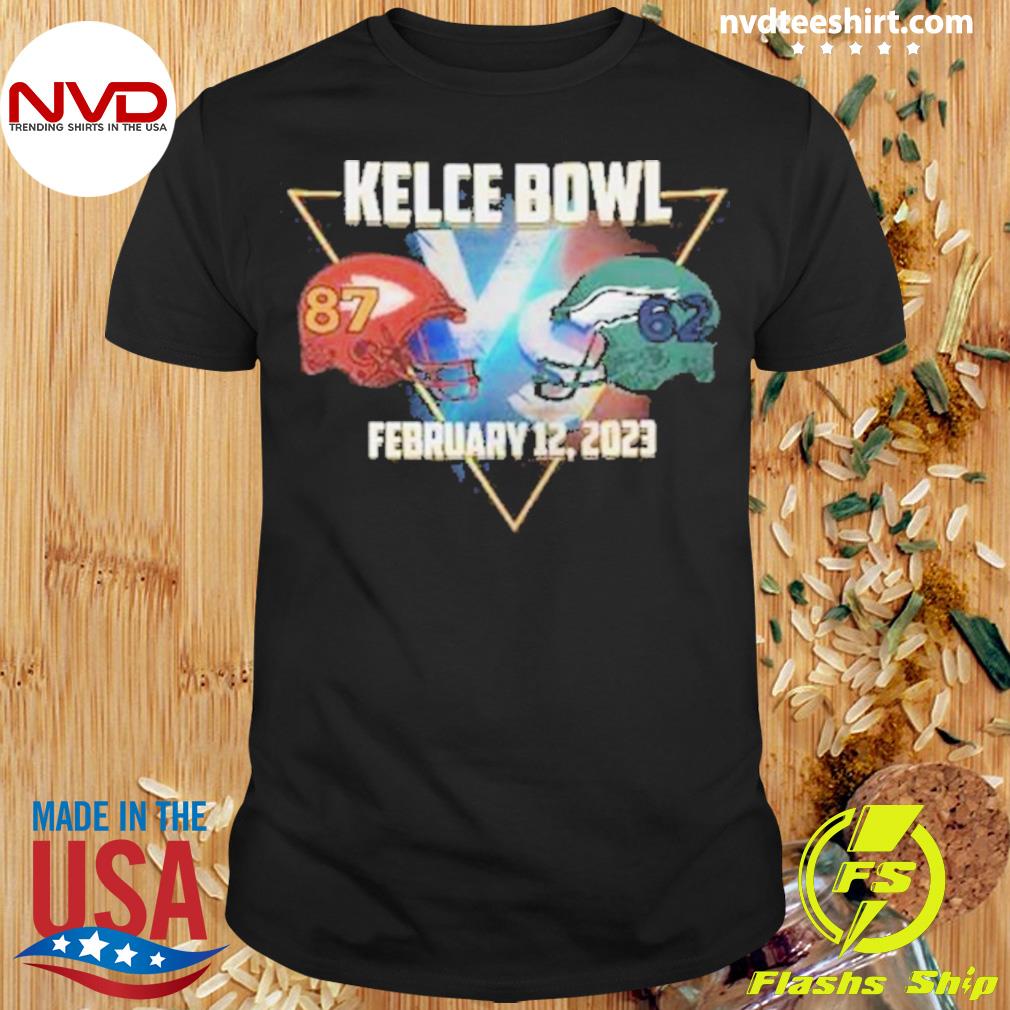 Kansas City Chiefs 87 Vs Philadelphia Eagles 62 Kelce Bowl 2023 Helmets Shirt