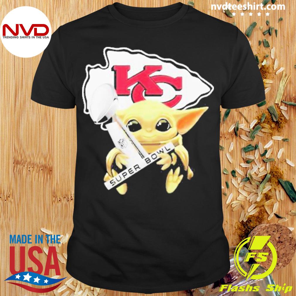 Yoda holding cup Kansas city Chiefs city of champions super bowl lviI with  logos T-shirt, hoodie, tank top, sweater and long sleeve t-shirt