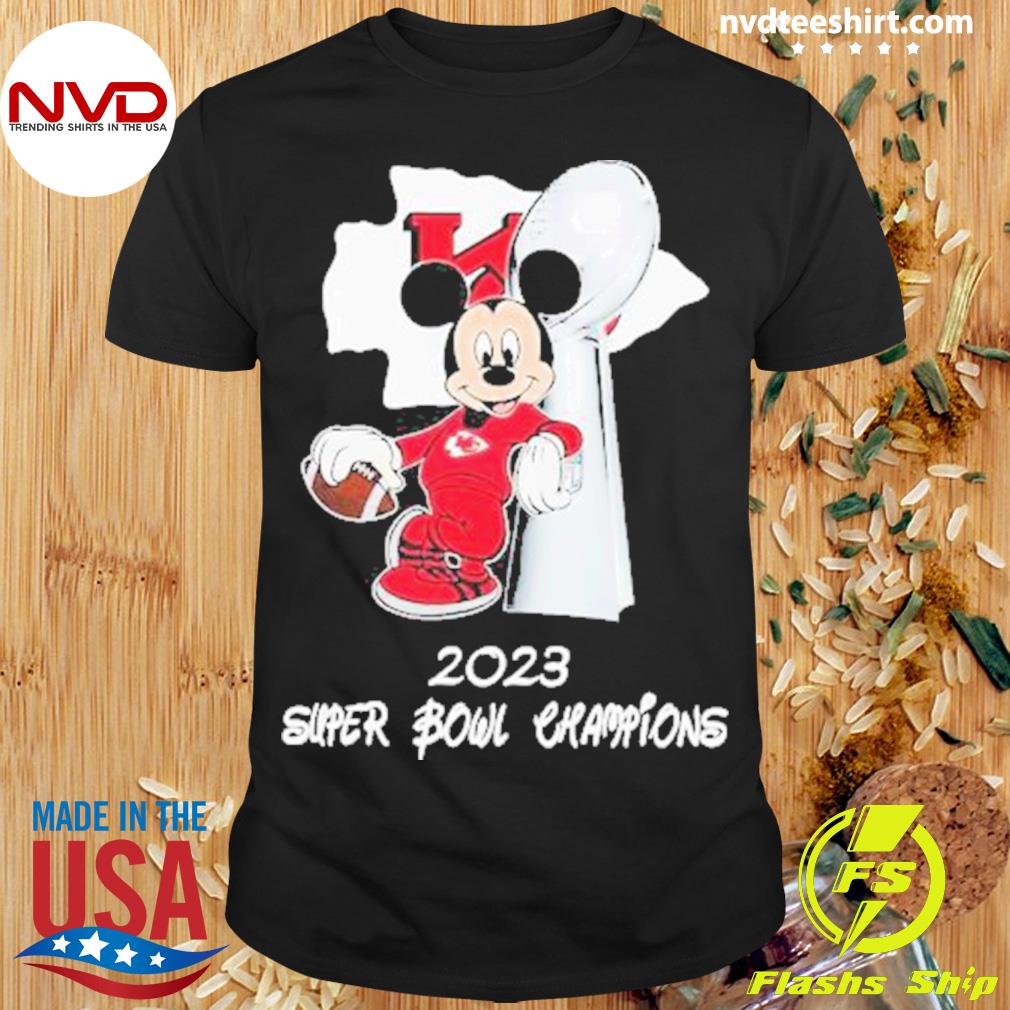 Kansas City Chiefs Mickey 2023 Super Bowl Champions Shirt