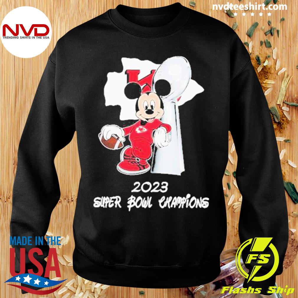 2023 super bowl lvii champions are Kansas city Chiefs x mickey mouse disney  shirt, hoodie, sweater, long sleeve and tank top