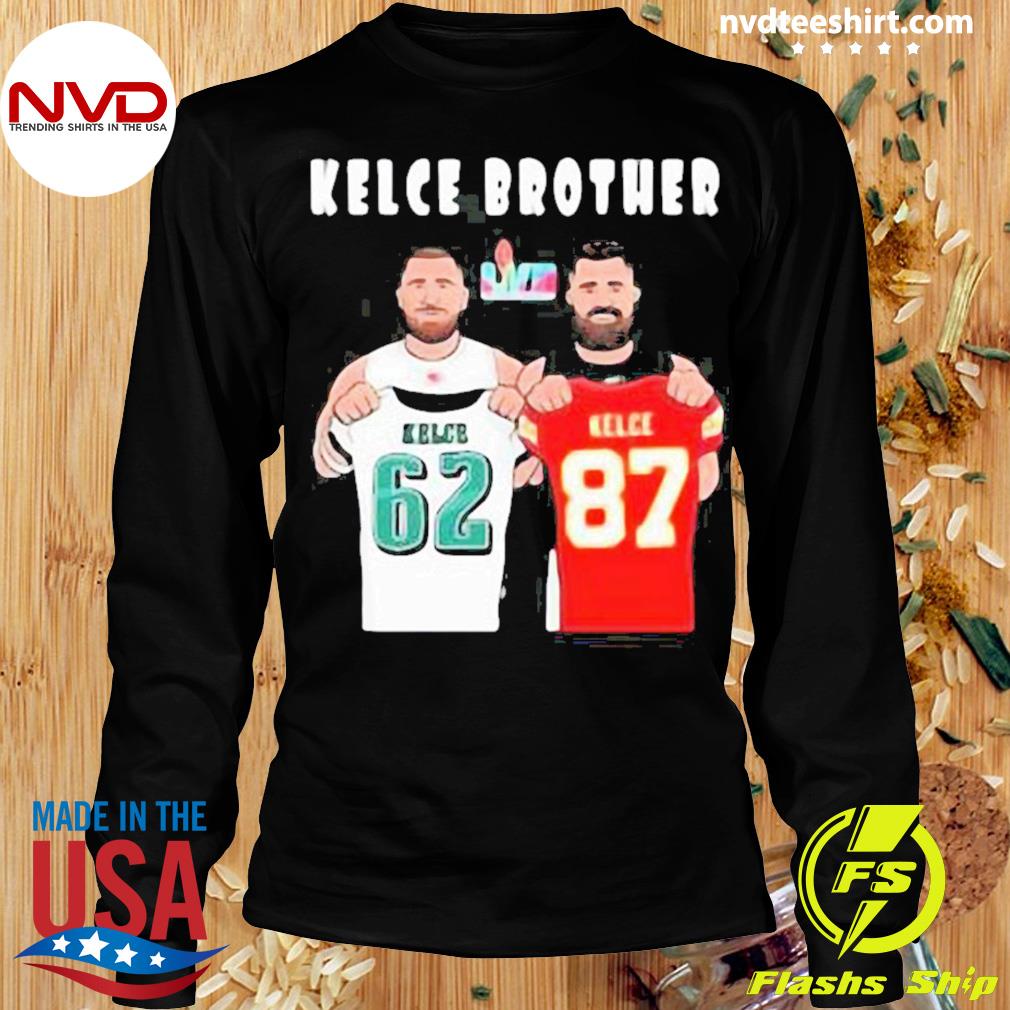 Travis and Jason Kelce Super Bowl LVII T-Shirt - Ink In Action