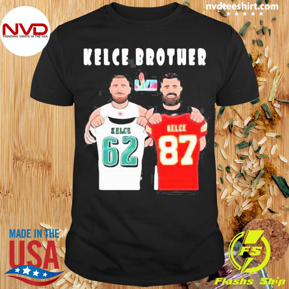 Buy Kelce Brothers Travis X Jason Kelce Champion Super Bowl 2023 Shirt For  Free Shipping CUSTOM XMAS PRODUCT COMPANY