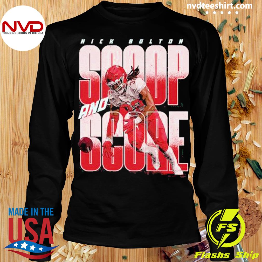 nick Bolton Kansas City Chiefs scoop and score shirt