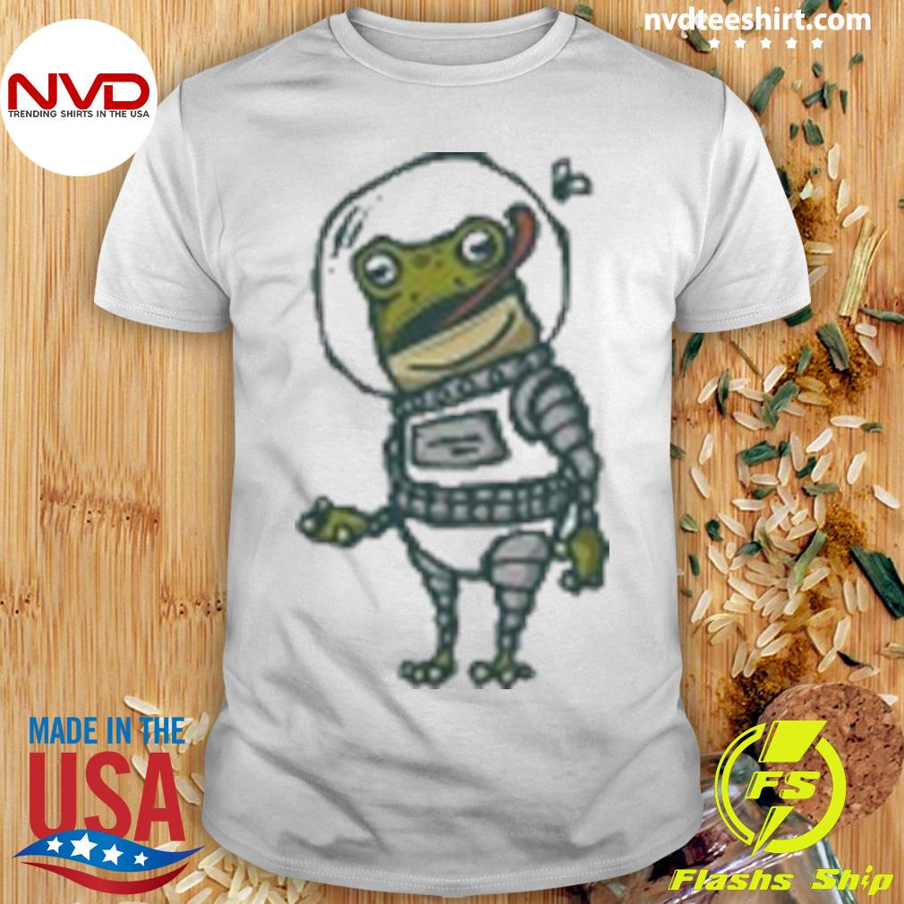 Spacesuit Frog Cartoon Design Shirt