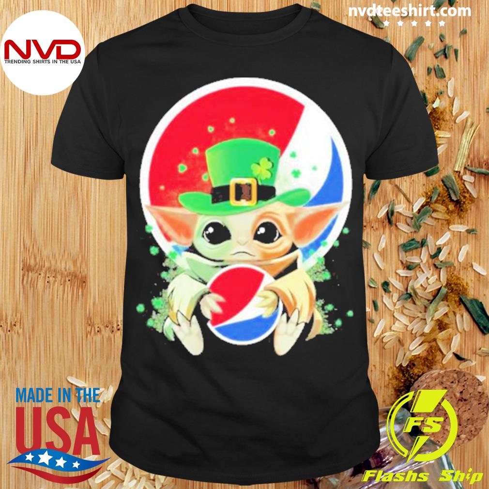 St Patrick’s Day Baby Yoda Hug Pepsi 2023 Shirt