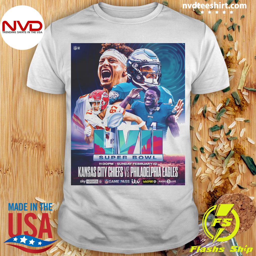 Philadelphia Eagles Vs Kansas City Chiefs Super Bowl 57 LVII T-Shirt  Arizona 23 - Muranotex Store