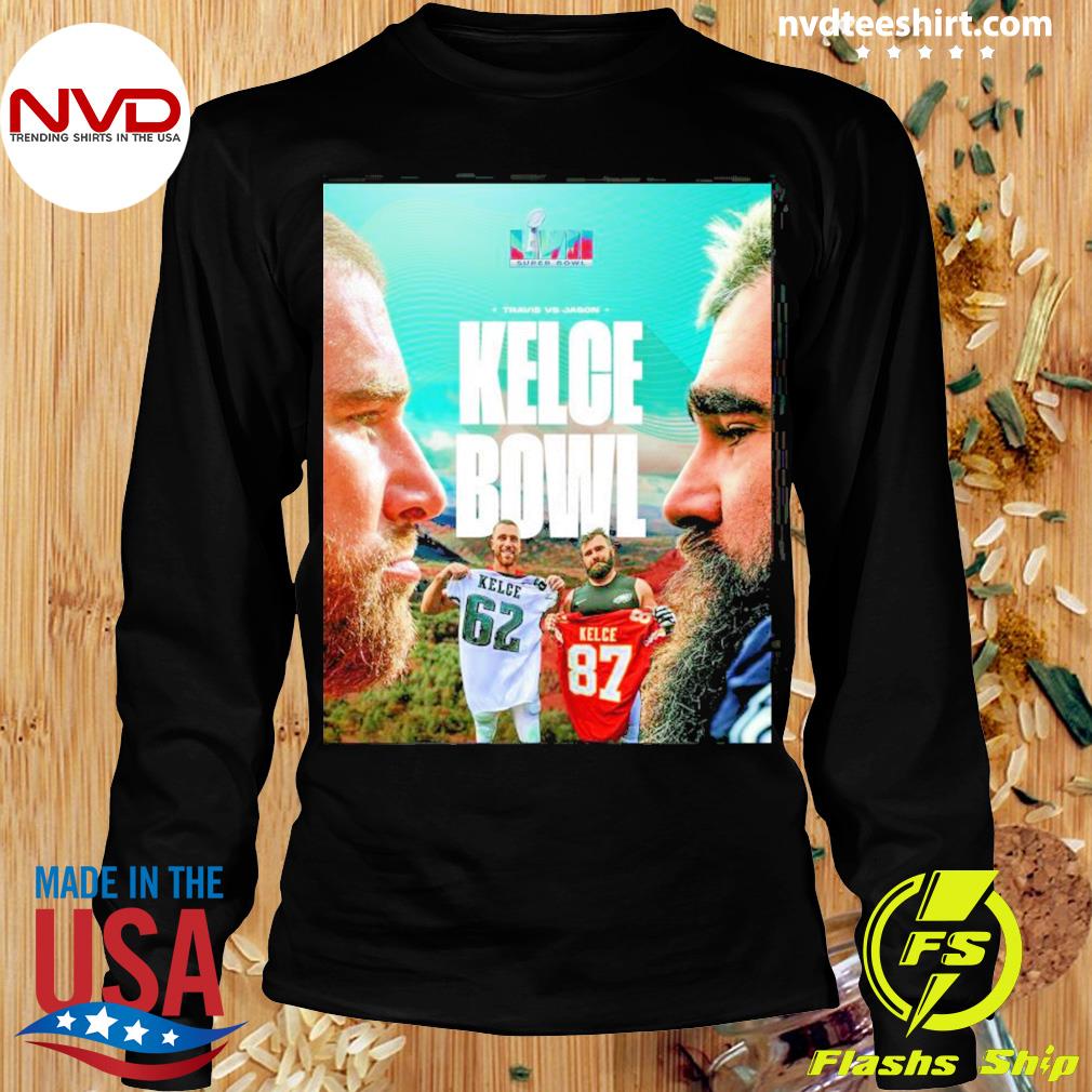 Super Bowl LVII Travis vs Jason Kelce Bowl 2023 T-Shirt in 2023